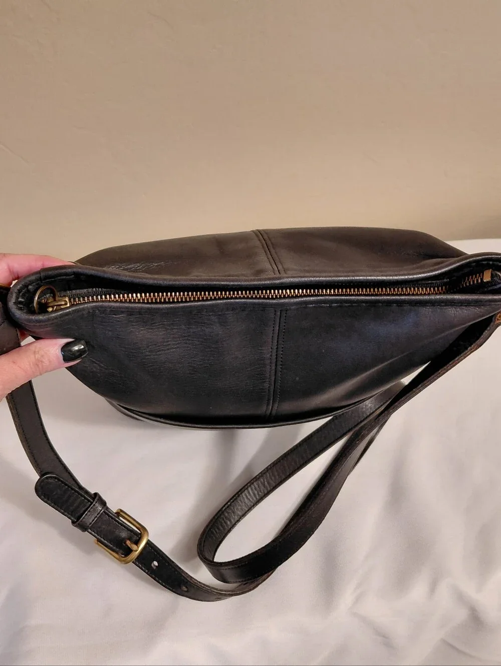 Coach Vintage Bleecker Bucket Bag, Black Leather.
